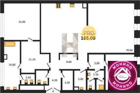 Москва, 2-х комнатная квартира, Богоявленский пер. д.д. вл. 3с1, 412500000 руб.
