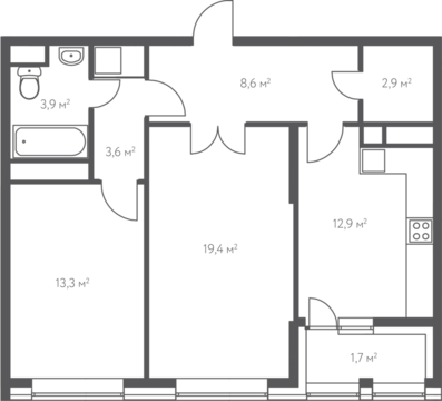 Москва, 2-х комнатная квартира, 1-Й Нагатинский проезд д.14, 15023580 руб.