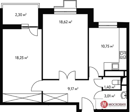 Москва, 2-х комнатная квартира, ул. Чертановская д.59, 10922000 руб.