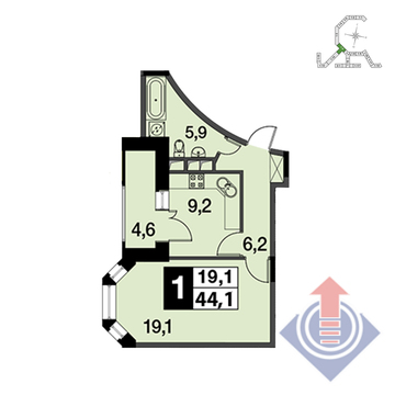 Развилка, 1-но комнатная квартира,  д., 4361490 руб.