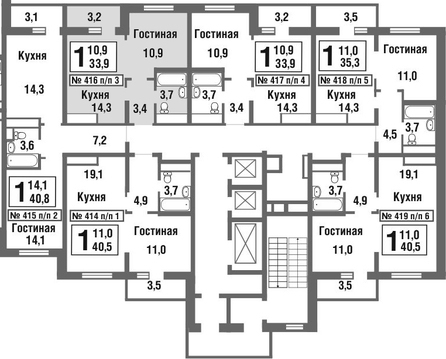 Балашиха, 1-но комнатная квартира, микрорайон Павлино д., 2686947 руб.