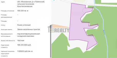 Продажа земельного участка, Сельвачево, Раменский район, 230000000 руб.