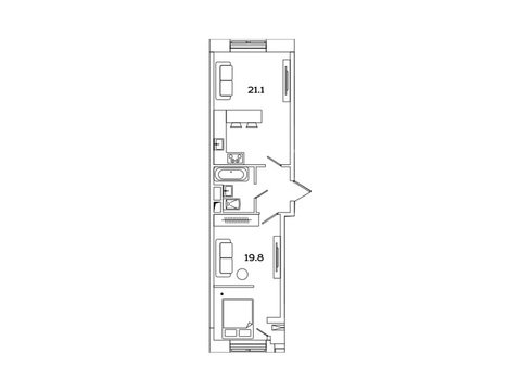 Москва, 1-но комнатная квартира, Рязанский пр-кт. д.2, 7215690 руб.