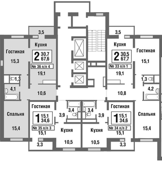 Балашиха, 2-х комнатная квартира, микрорайон Павлино д., 4603627 руб.