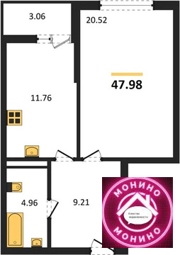 Ильинское, 1-но комнатная квартира, Ильинское село д.д. 2, 8052000 руб.