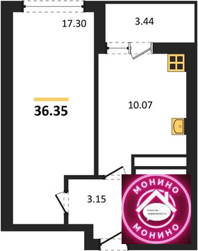 Домодедово, 1-но комнатная квартира, Домодедово село д.д. 13, 5752751 руб.