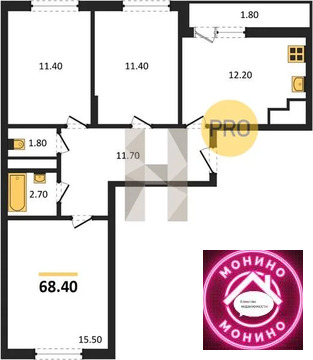 Подольск, 3-х комнатная квартира, ул. Садовая д.д. 14, 10191600 руб.