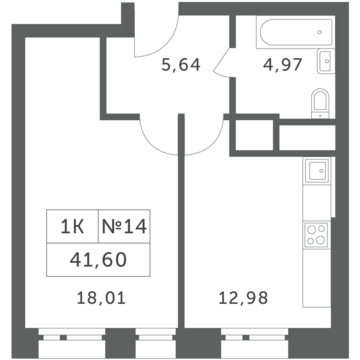 Раздоры, 1-но комнатная квартира, КП Береста д., 3402880 руб.