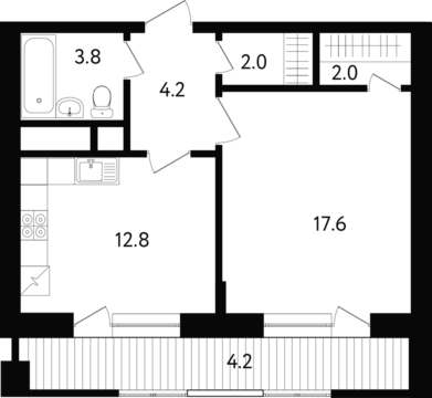 Москва, 1-но комнатная квартира, ул. Усиевича д.вл. 10б, 13514000 руб.