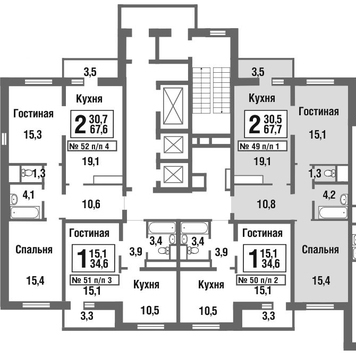 Балашиха, 2-х комнатная квартира, микрорайон Павлино д., 4610437 руб.