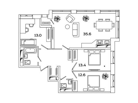 Москва, 3-х комнатная квартира, Рязанский пр-кт. д.2, 14777552 руб.