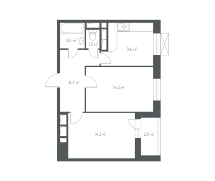 Москва, 2-х комнатная квартира, ул. Демьяна Бедного д.вл. 15, 13845300 руб.