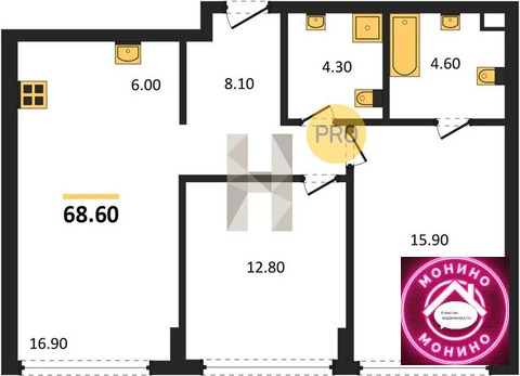 Москва, 2-х комнатная квартира, Кутузовский прд. д.д. 16, 63160513 руб.