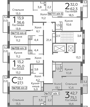 Видное, 3-х комнатная квартира, б-р Зеленые Аллеи д., 4962345 руб.