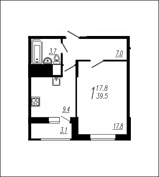 Мытищи, 1-но комнатная квартира, ул. Колпакова д.44 корп.34, 3510010 руб.