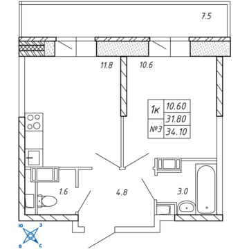 Люберцы, 1-но комнатная квартира, ул. Барыкина д., 3282466 руб.