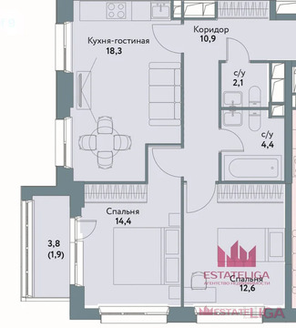 Москва, 2-х комнатная квартира, улица Василия Ланового д.1к2, 135000 руб.