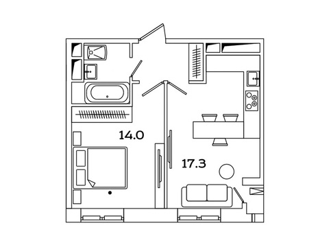 Москва, 1-но комнатная квартира, Рязанский пр-кт. д.2, 6544786 руб.