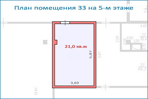 Помещение свободного назначения 21,5 кв.м в новом ТЦ, 6 км от МКАД, 1634000 руб.