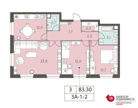 Москва, 3-х комнатная квартира, ул. Пулковская д.д.2, 27647000 руб.