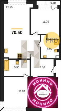 Москва, 2-х комнатная квартира, ул. Нижние Мневники д.д. 6, 43258800 руб.