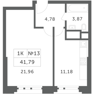 Раздоры, 1-но комнатная квартира, КП Береста д., 3564687 руб.