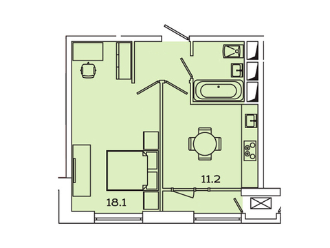 Москва, 1-но комнатная квартира, Рязанский пр-кт. д.2, 7136637 руб.