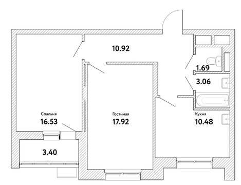 Москва, 2-х комнатная квартира, ул. Озерная д.вл. 35, 11502426 руб.