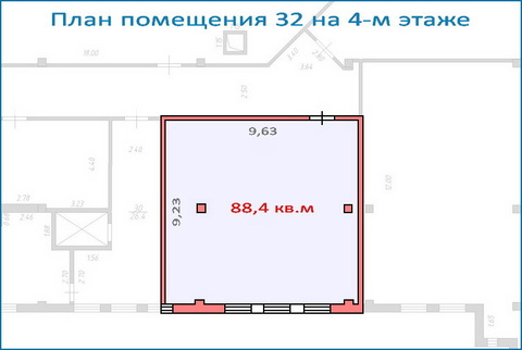 Помещение свободного назначения 88,4 кв.м в новом ТЦ, 6 км от МКАД, 6188000 руб.