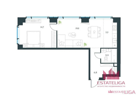 Москва, 2-х комнатная квартира, ул. Озерная д.1к2, 25000000 руб.
