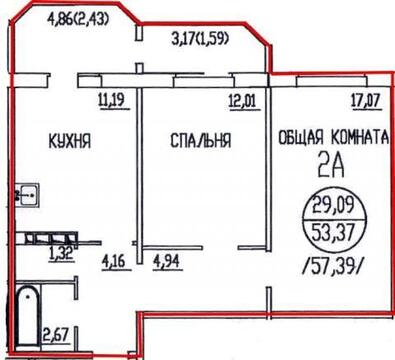 Домодедово, 2-х комнатная квартира, 3-ий Московский проезд д.19, 4419000 руб.