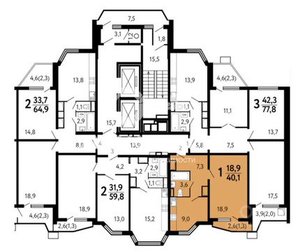 Битца, 1-но комнатная квартира, Парковая д.1, 7150000 руб.