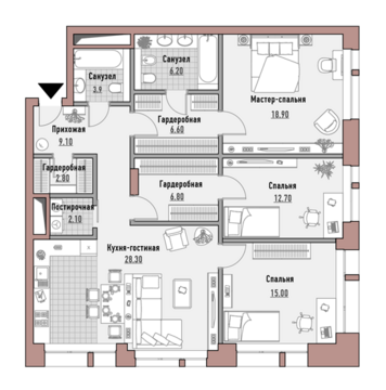 Москва, 3-х комнатная квартира, ул. Новослободская д.24, 48760000 руб.