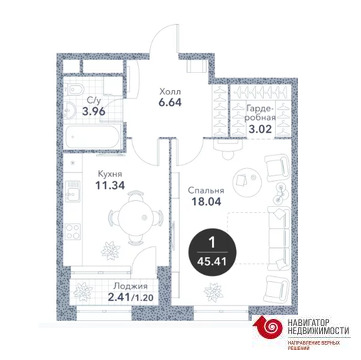 Москва, 1-но комнатная квартира, ул. Новоалексеевская д.16к2, 16435250 руб.