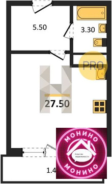 Подольск, 1-но комнатная квартира, ул. Садовая д.д. 14, 4180000 руб.