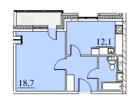 Москва, 1-но комнатная квартира, ул. Автозаводская д.23стр120, 6929609 руб.