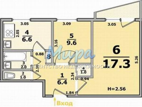 Москва, 2-х комнатная квартира, Прибрежный проезд д.7, 6450000 руб.