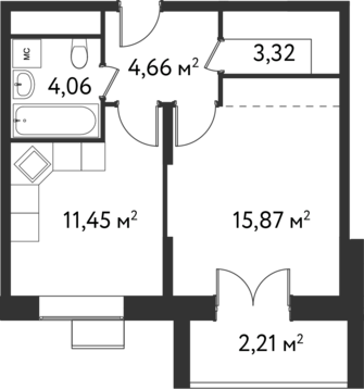 Москва, 1-но комнатная квартира, ул. Фабрициуса д.18 стр. 1, 7041958 руб.