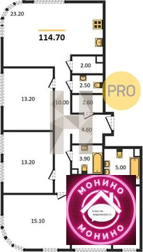 Москва, 4-х комнатная квартира, ул. Автозаводская д.д. 23/64, 60233968 руб.