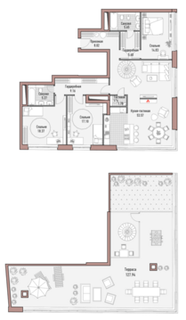 Москва, 3-х комнатная квартира, ул. Новослободская д.24, 91380000 руб.