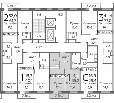 Видное, 1-но комнатная квартира, б-р Зеленые Аллеи д., 3100979 руб.