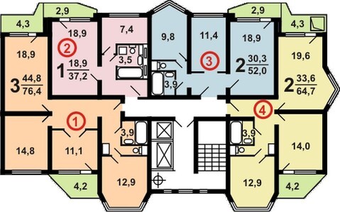 Брехово, 2-х комнатная квартира,  д.10, 3850000 руб.