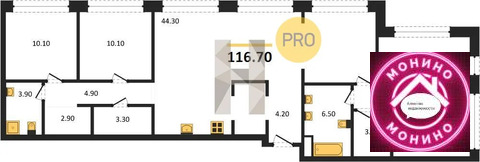 Москва, 3-х комнатная квартира, ул. Дубининская д.д. 59, корпус 2, 80480000 руб.