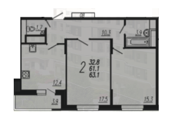 Мытищи, 2-х комнатная квартира, ул. Колпакова д.44 корп.34, 5419315 руб.