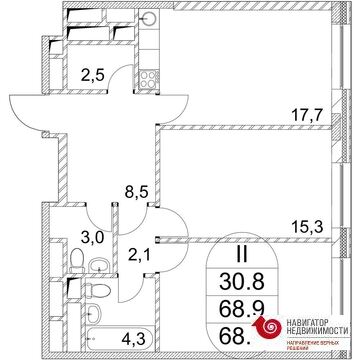 Москва, 2-х комнатная квартира, ул Архитектора Щусева д.д. 1 корп 5, 15066172 руб.