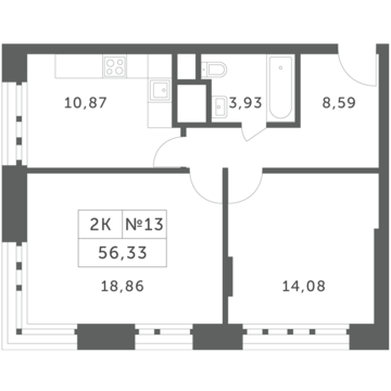 Раздоры, 2-х комнатная квартира, КП Береста д., 4833114 руб.