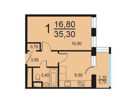 Москва, 1-но комнатная квартира, Внутренний проезд д.8с2, 7344518 руб.