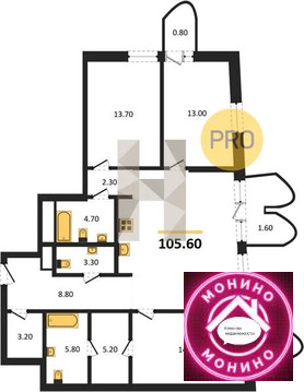 Москва, 3-х комнатная квартира, ул. Сельскохозяйственная д.д. уч.26/2/1, 71402560 руб.