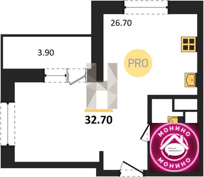 Климовск, 1-но комнатная квартира, ул. Школьная д.д. 43, 4986750 руб.