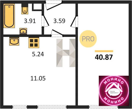 Пушкино, 1-но комнатная квартира, Новая Деревня мкр. д., 6150000 руб.